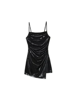 Cropp Sukienki, Kombinezony*Czarna sukienka mini z połyskiem