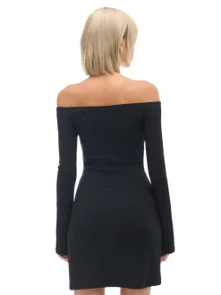 Cropp Sukienki, Kombinezony*Czarna sukienka mini z rękawami flare