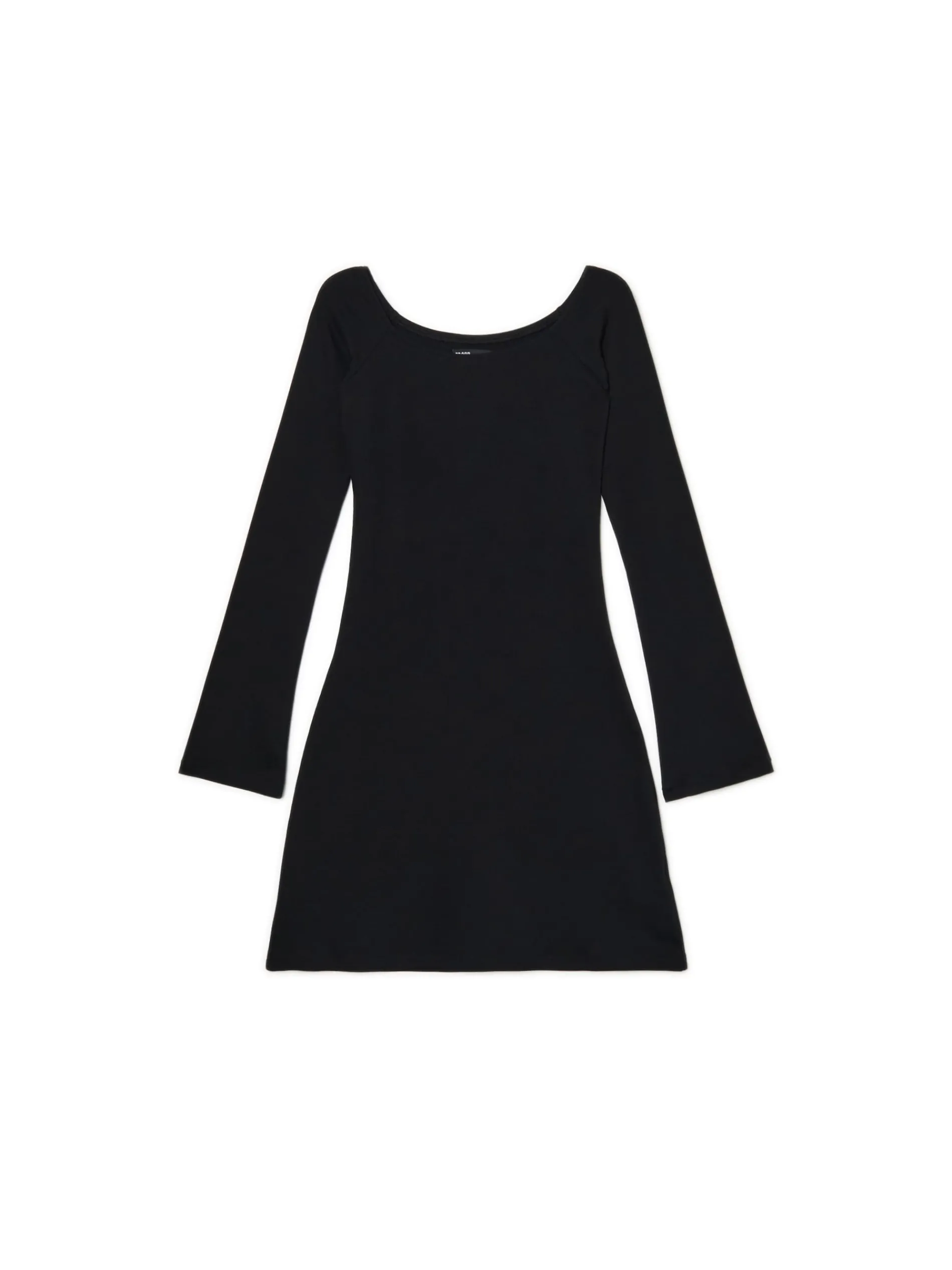 Cropp Sukienki, Kombinezony*Czarna sukienka mini z rękawami flare