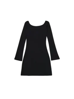 Cropp Sukienki, Kombinezony*Czarna sukienka mini z rękawami flare