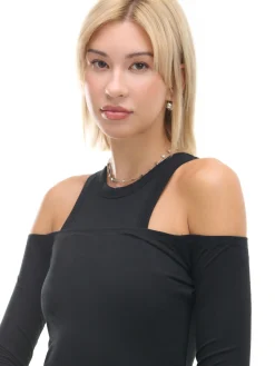 Cropp Sukienki, Kombinezony*Czarna sukienka mini z wycięciami