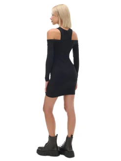 Cropp Sukienki, Kombinezony*Czarna sukienka mini z wycięciami
