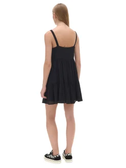 Cropp Sukienki, Kombinezony*Czarna sukienka na ramiączkach