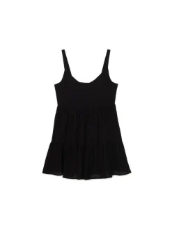 Cropp Sukienki, Kombinezony*Czarna sukienka na ramiączkach