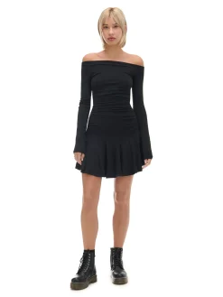 Cropp Sukienki, Kombinezony*Czarna sukienka z długim rękawem