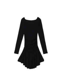 Cropp Sukienki, Kombinezony*Czarna sukienka z długim rękawem
