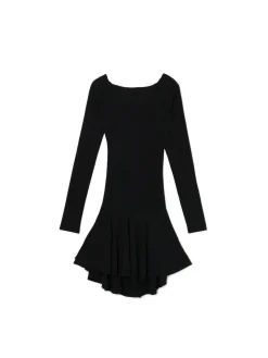 Cropp Sukienki, Kombinezony*Czarna sukienka z długim rękawem