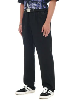 Cropp Spodnie*Czarne bawełniane spodnie loose