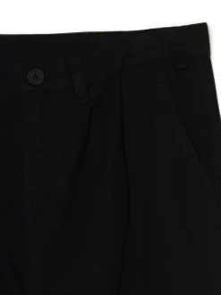 Cropp Spodnie*Czarne bawełniane spodnie loose