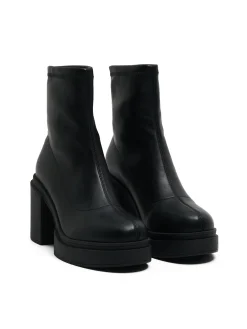 Cropp Botki, Trzewiki*Czarne botki na słupku