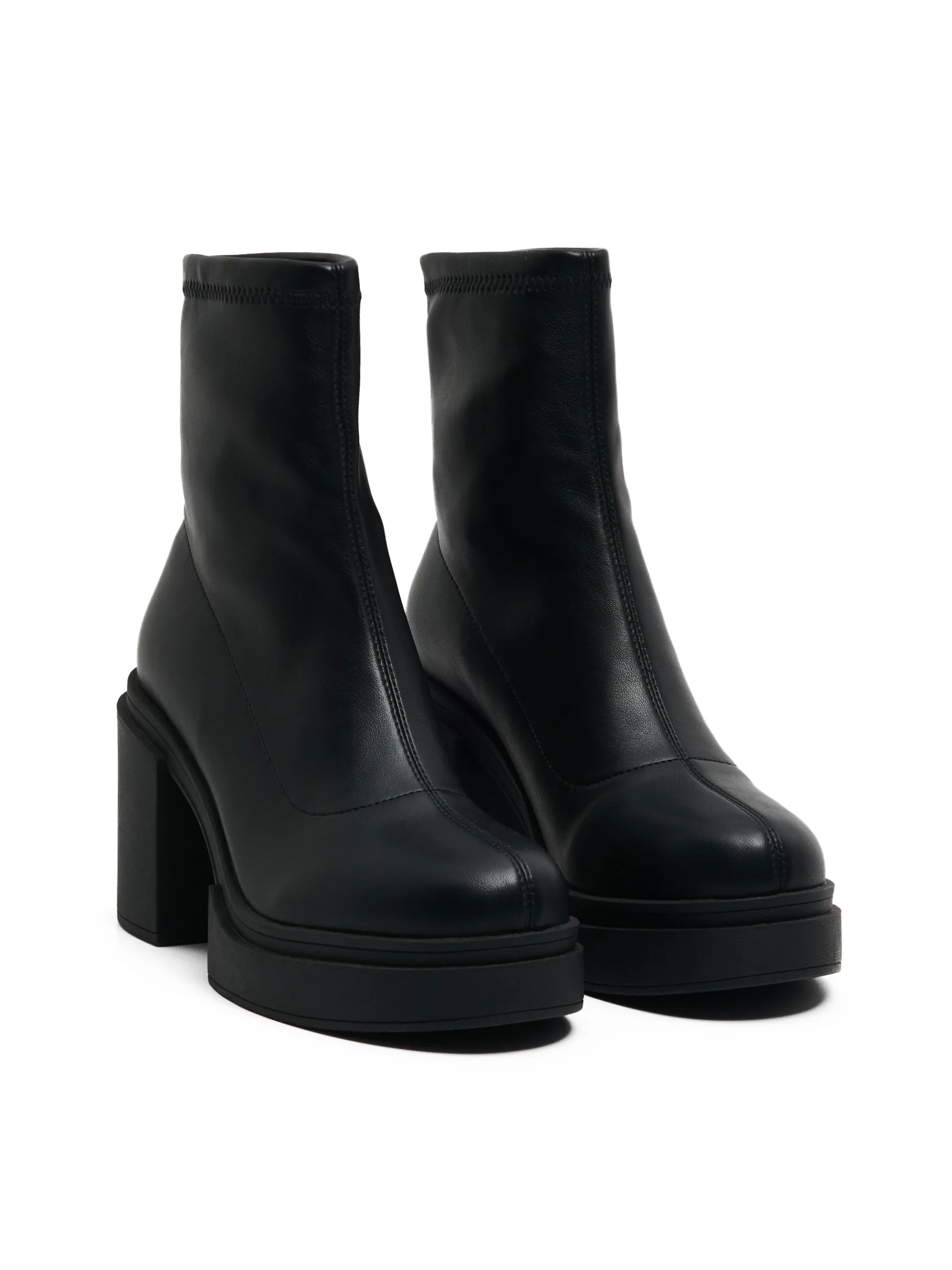 Cropp Botki, Trzewiki*Czarne botki na słupku