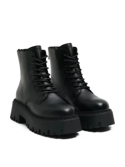 Cropp Botki, Trzewiki*Czarne botki zapinane na zamek