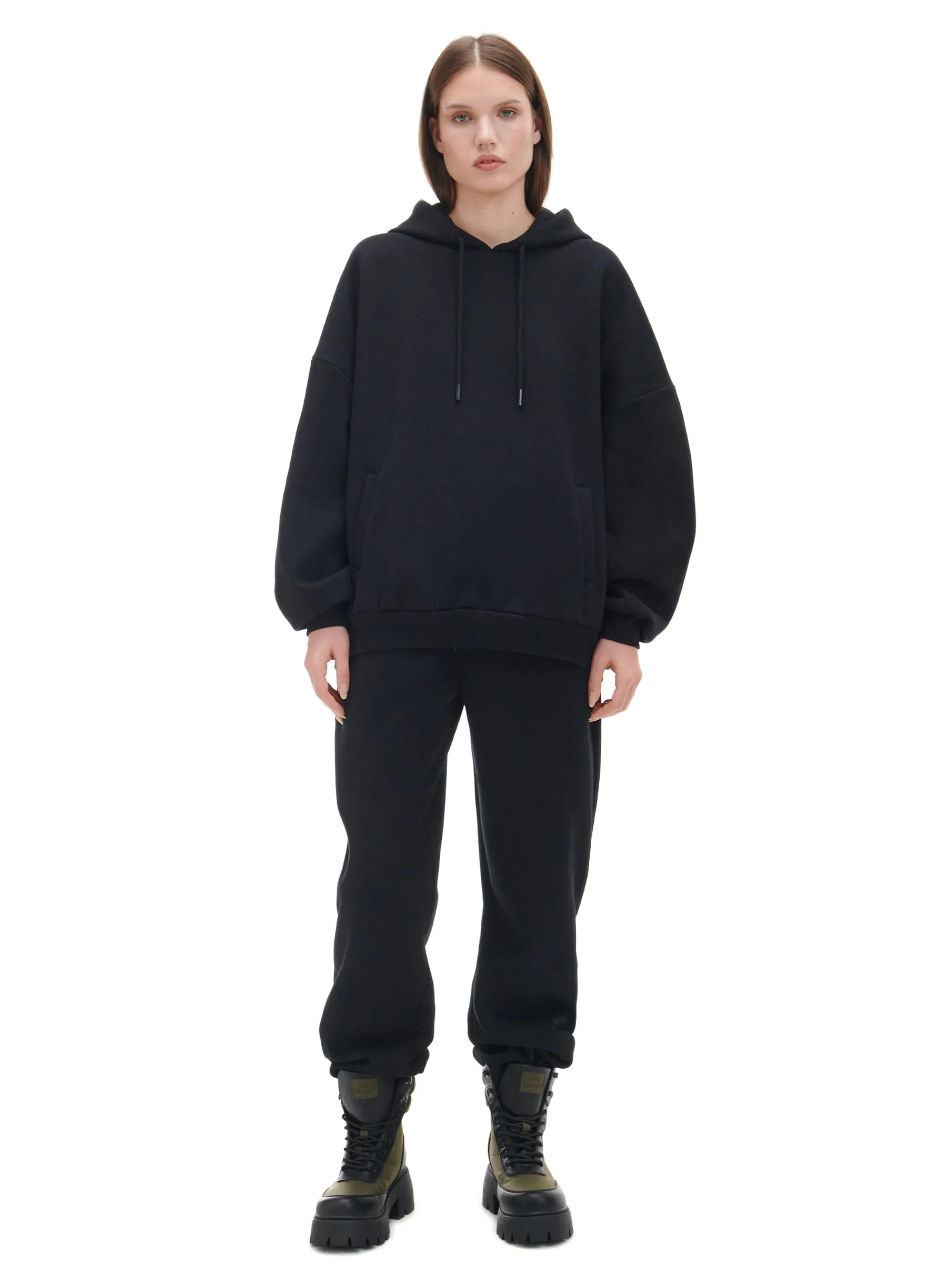 Cropp Spodnie*Czarne dresowe joggery