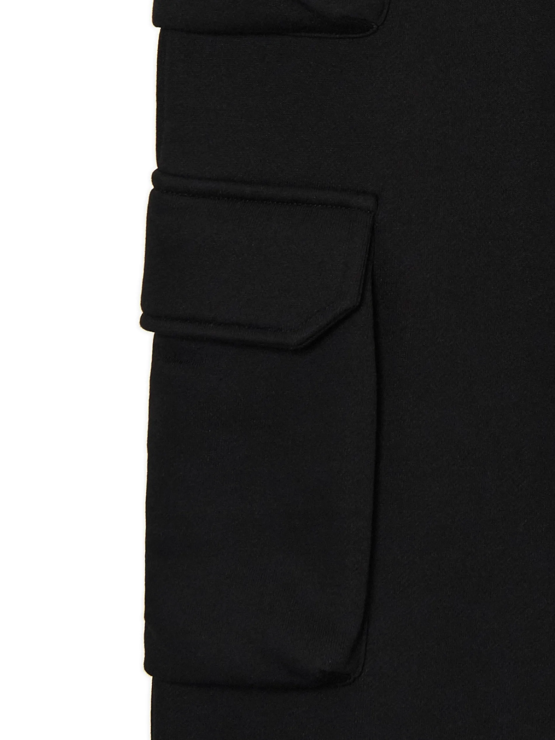 Cropp Spodnie*Czarne dresowe joggery z kieszeniami cargo