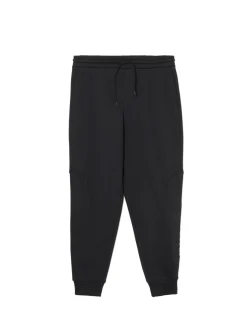 Cropp Spodnie*Czarne dresowe joggery z nadrukiem na nogawce