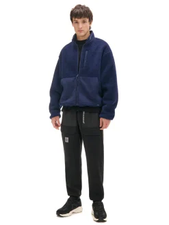 Cropp Spodnie*Czarne dresowe joggery z efektem reflective