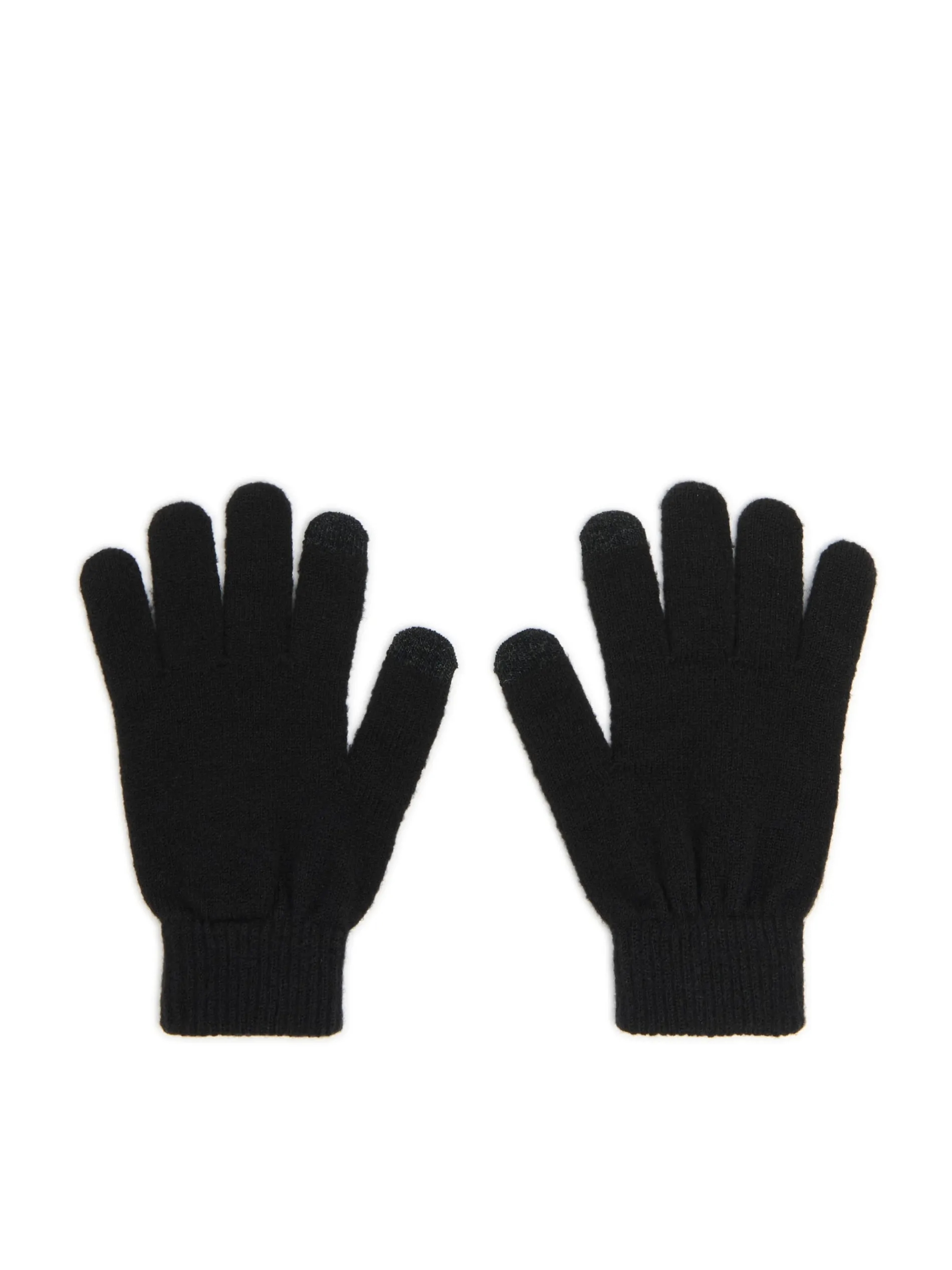 Cropp Rękawiczki*Czarne dzianinowe rękawiczki