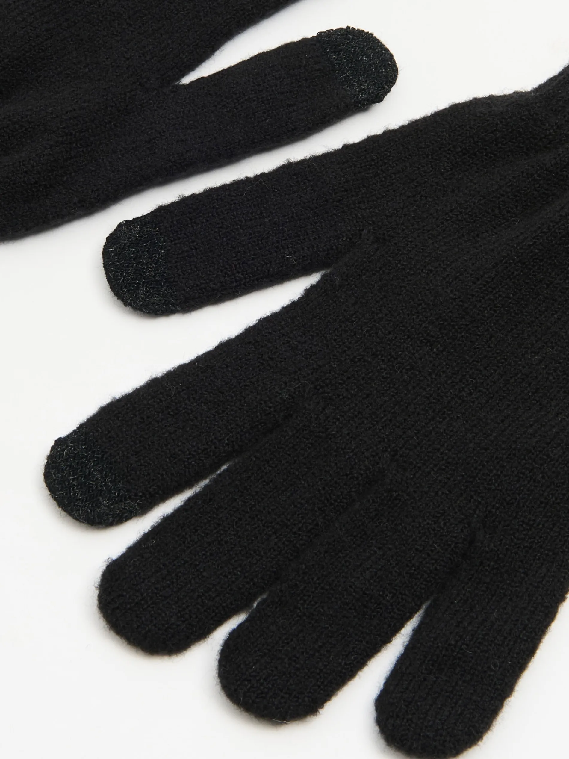 Cropp Rękawiczki*Czarne dzianinowe rękawiczki