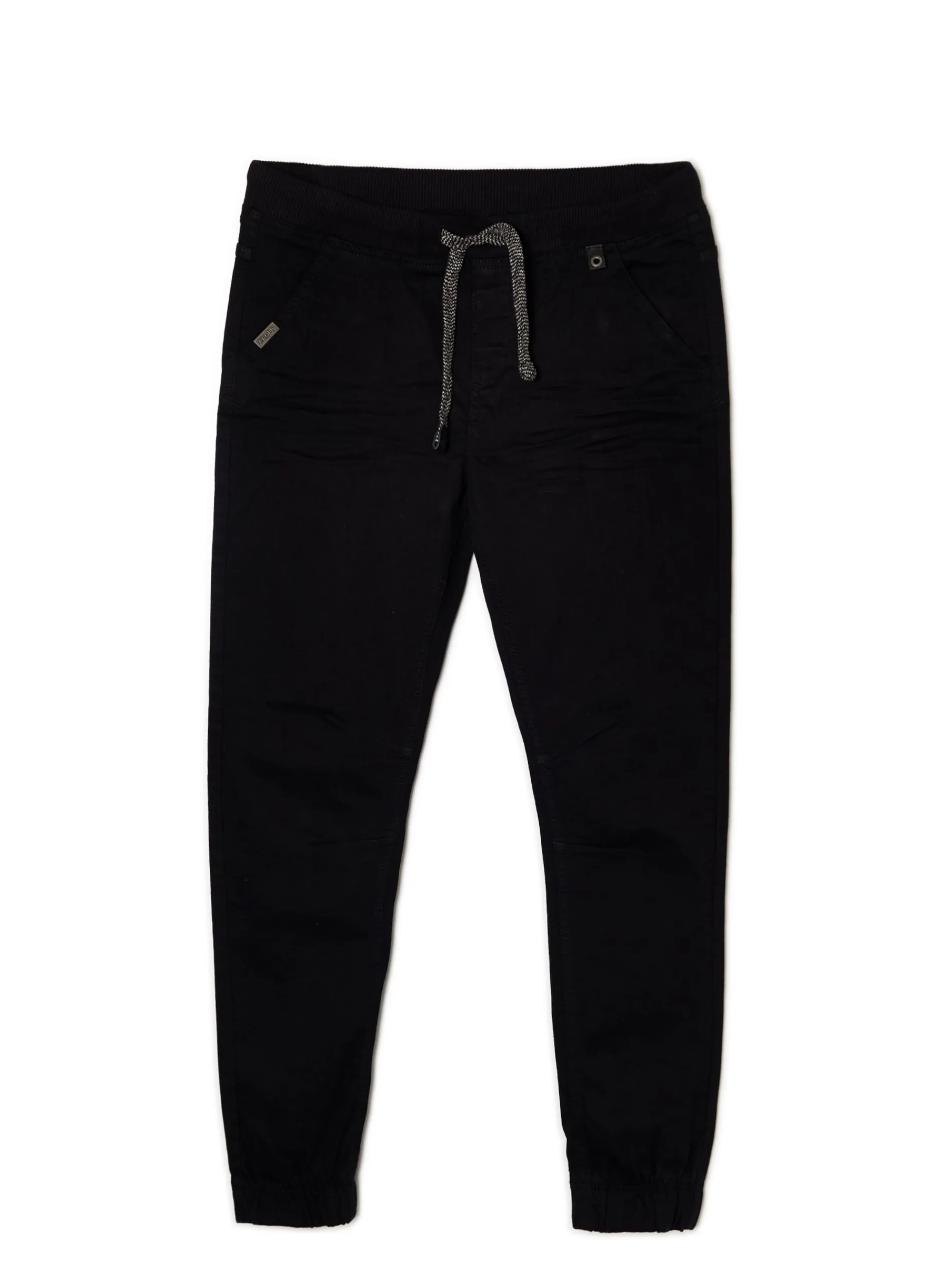 Cropp Jeansy*Czarne jeansowe joggery