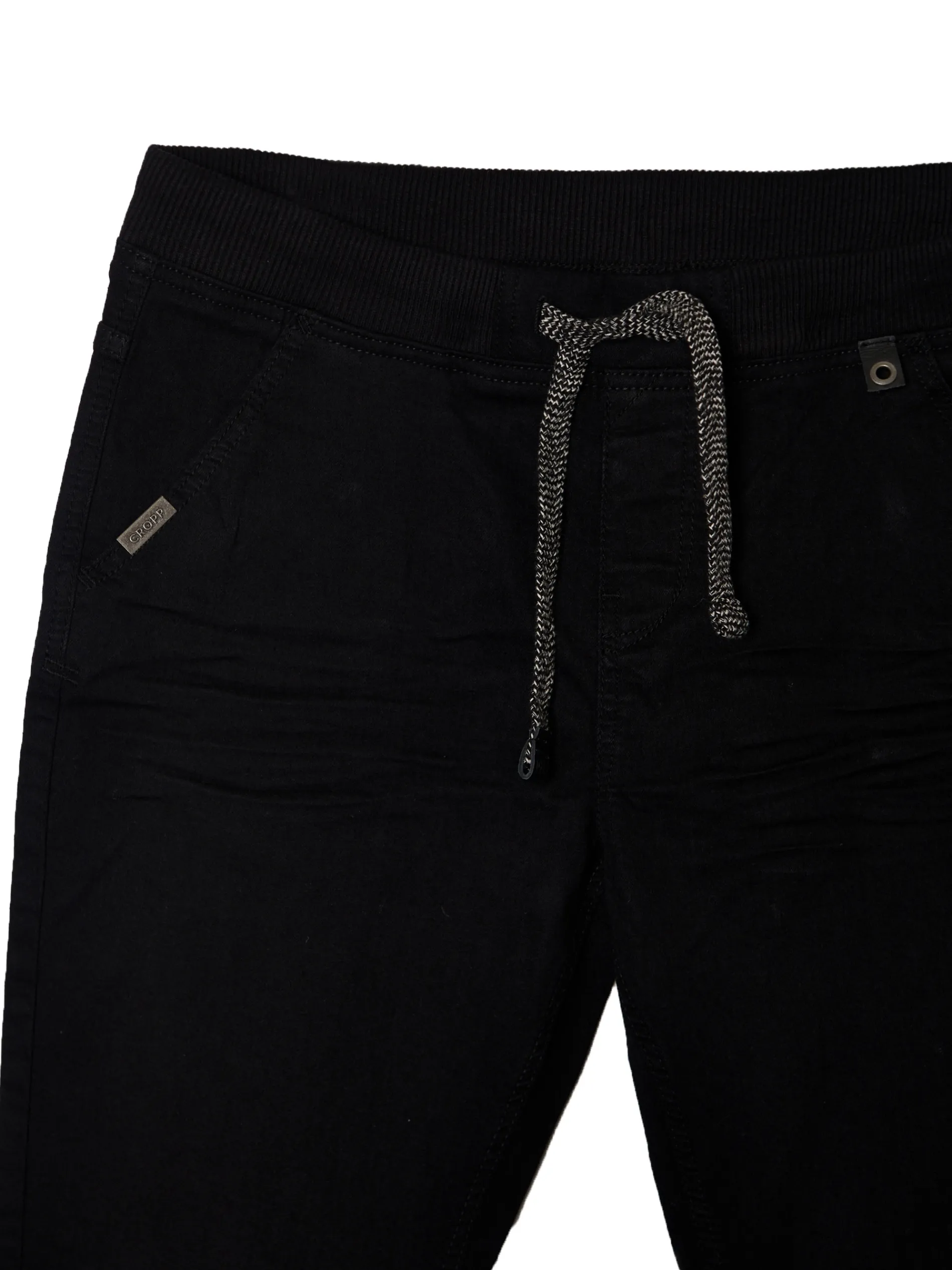 Cropp Jeansy*Czarne jeansowe joggery