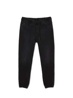 Cropp Jeansy*Czarne jeansowe joggery