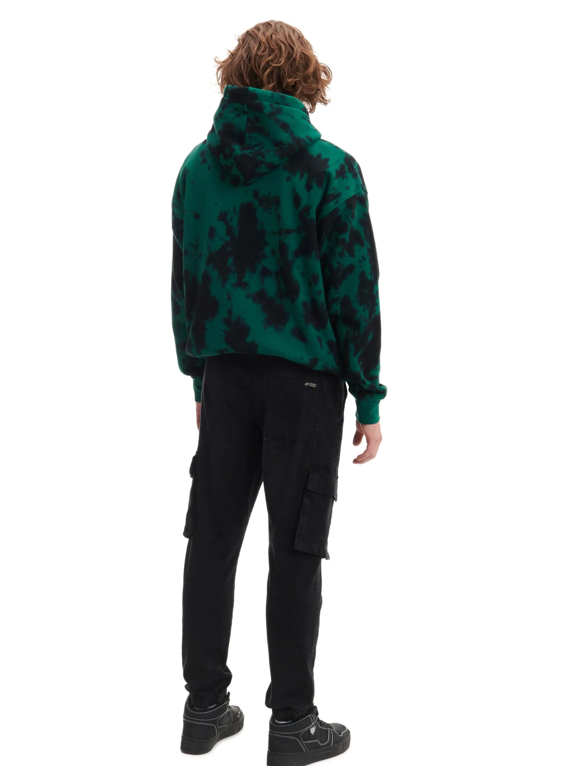 Cropp Jeansy*Czarne jeansowe joggery cargo