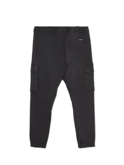 Cropp Jeansy*Czarne jeansowe joggery cargo