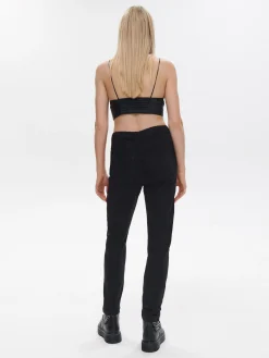 Cropp Jeansy*Czarne jeansowe joggery slim