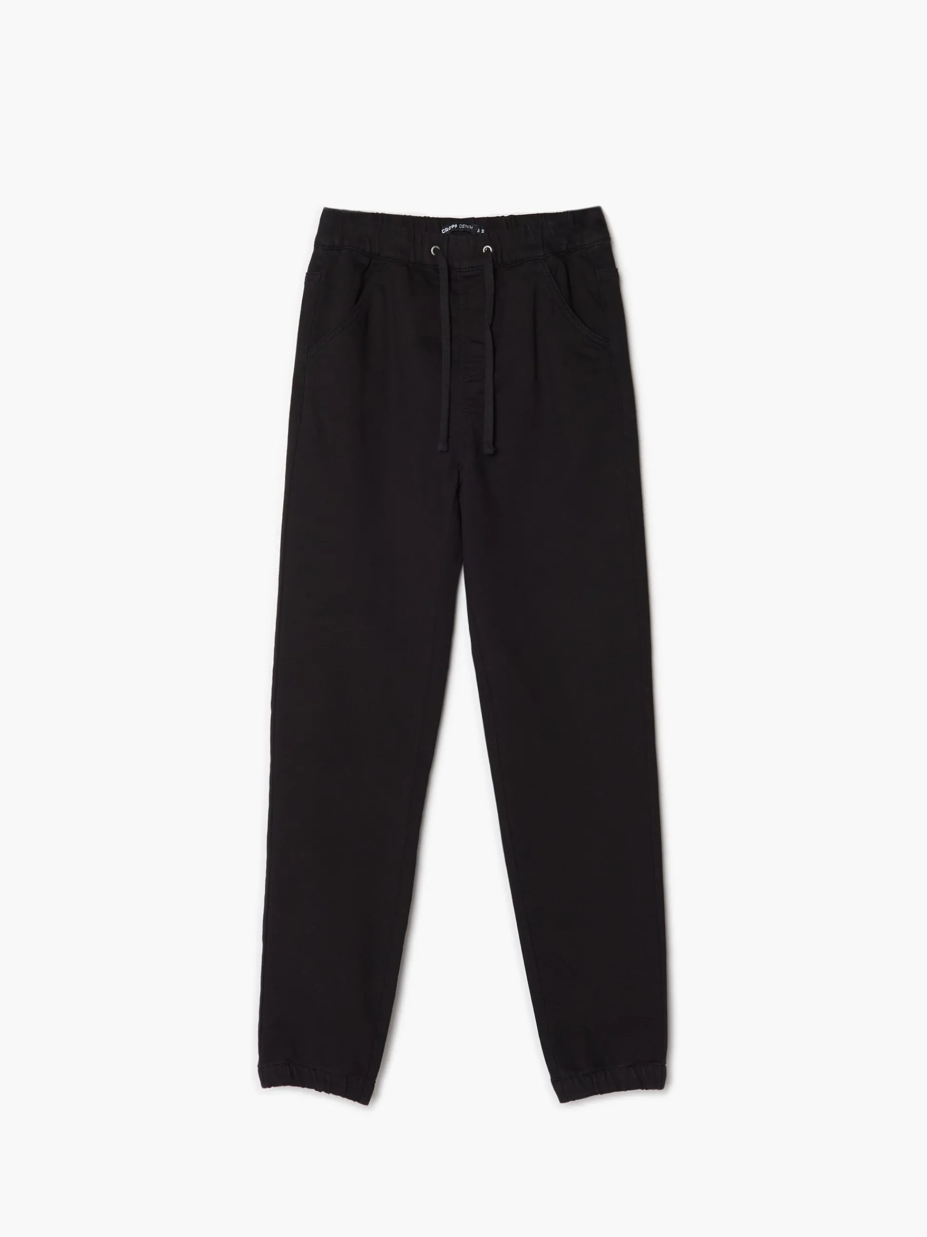 Cropp Jeansy*Czarne jeansowe joggery slim