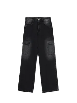 Cropp Jeansy*Czarne jeansy baggy