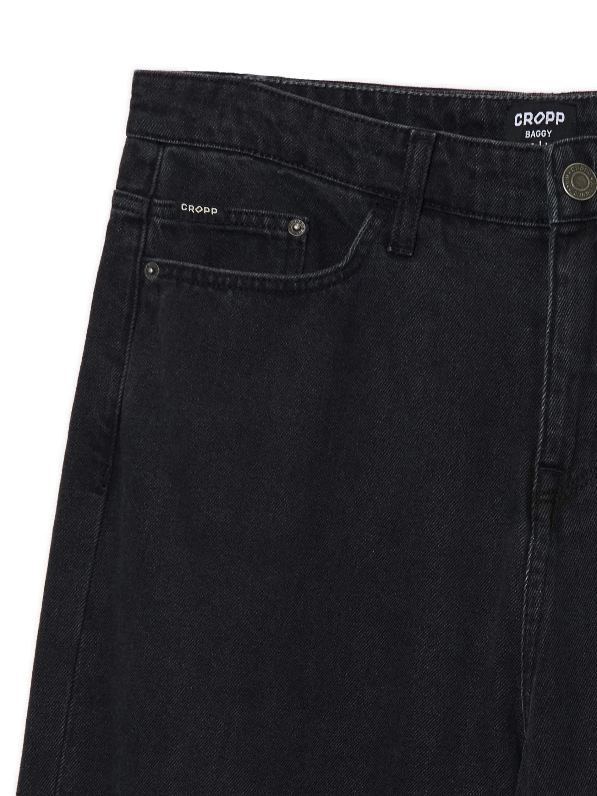 Cropp Jeansy|Baggy*Czarne jeansy baggy