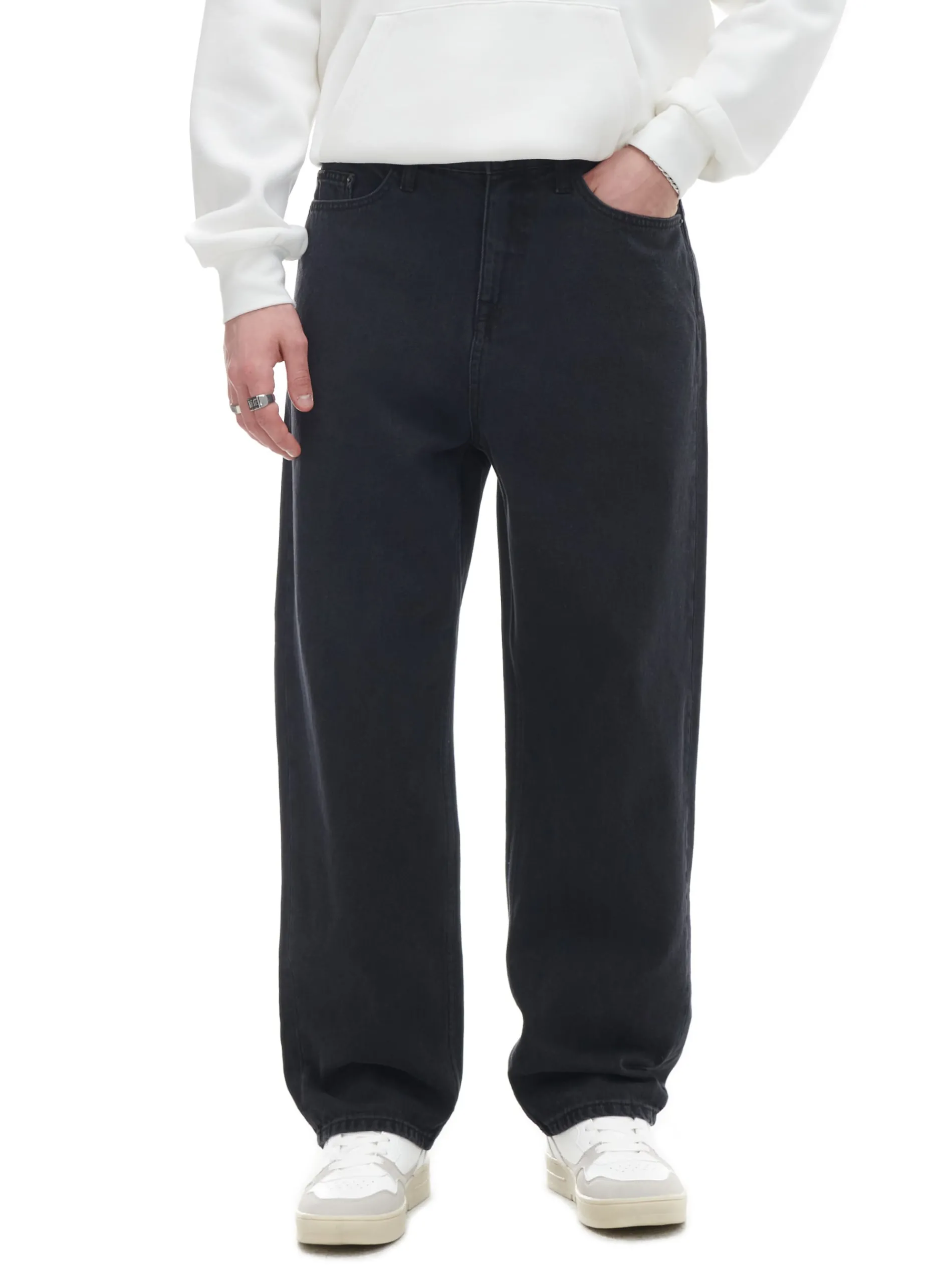 Cropp Jeansy|Baggy*Czarne jeansy baggy