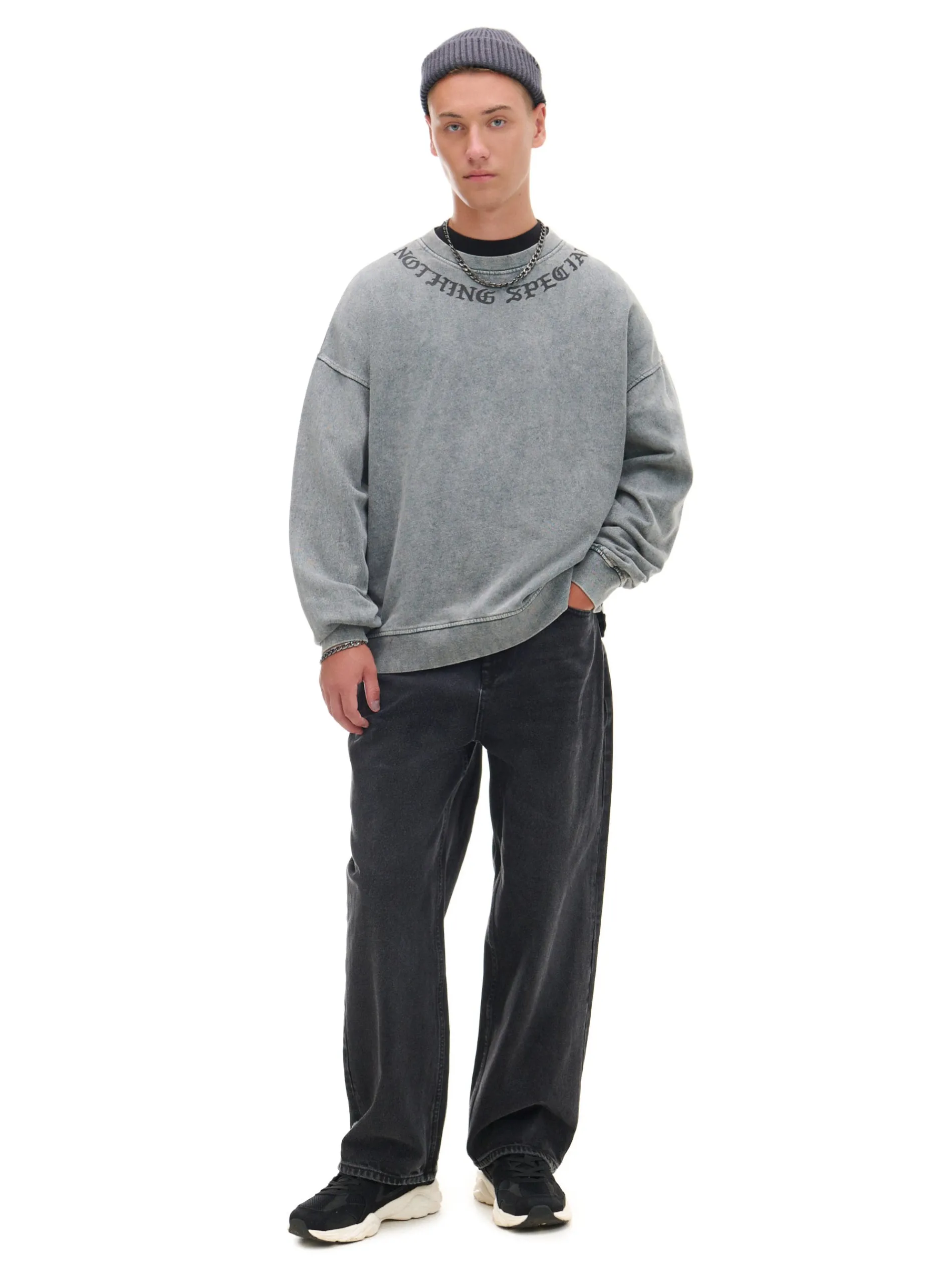 Cropp Jeansy|Baggy*Czarne jeansy baggy