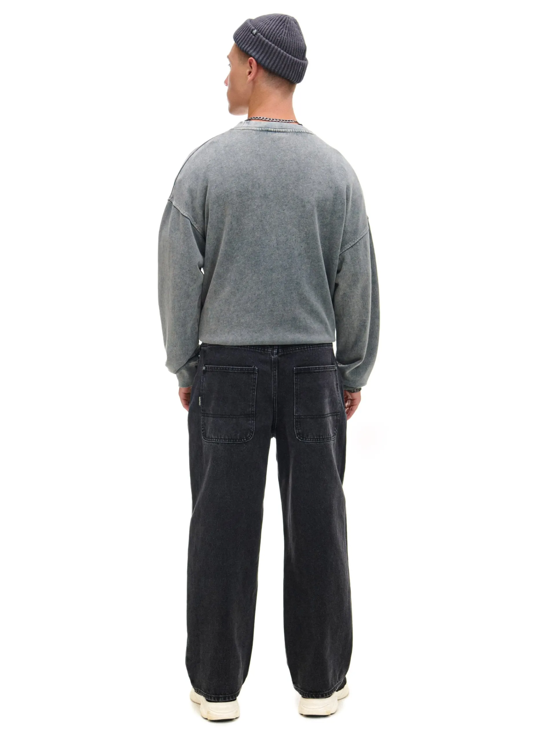 Cropp Jeansy|Baggy*Czarne jeansy baggy