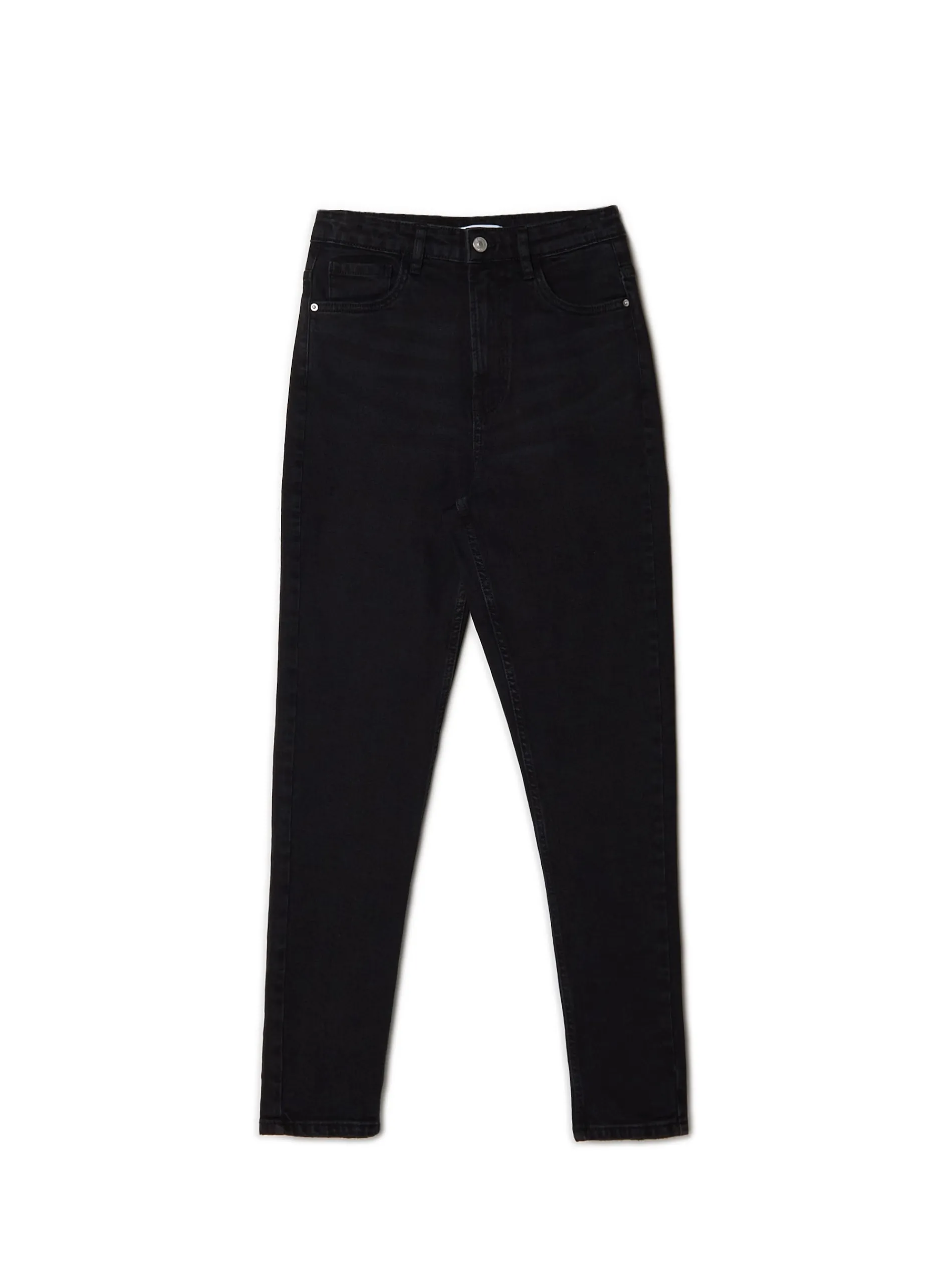 Cropp Jeansy*Czarne jeansy mom slim