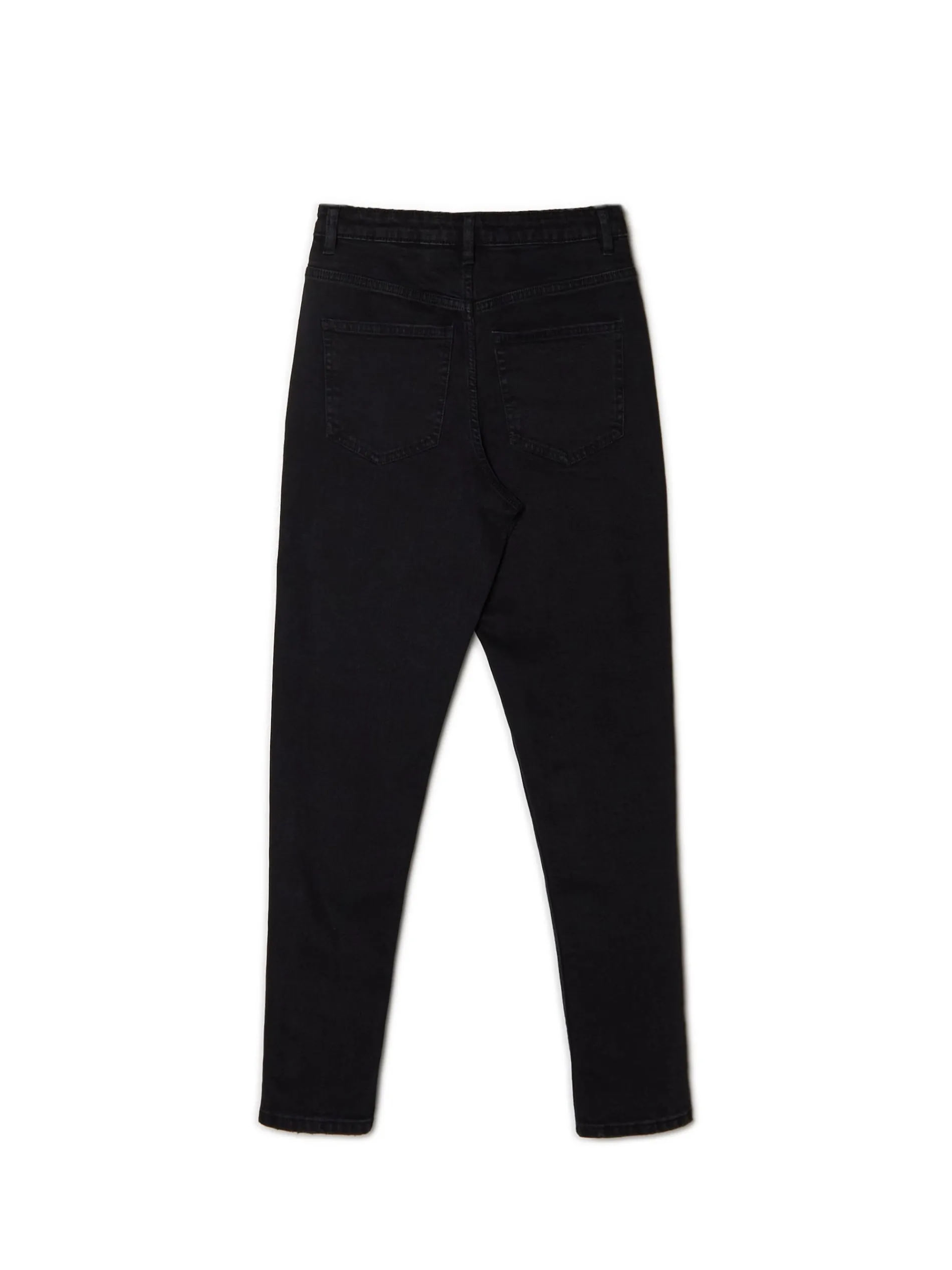 Cropp Jeansy*Czarne jeansy mom slim