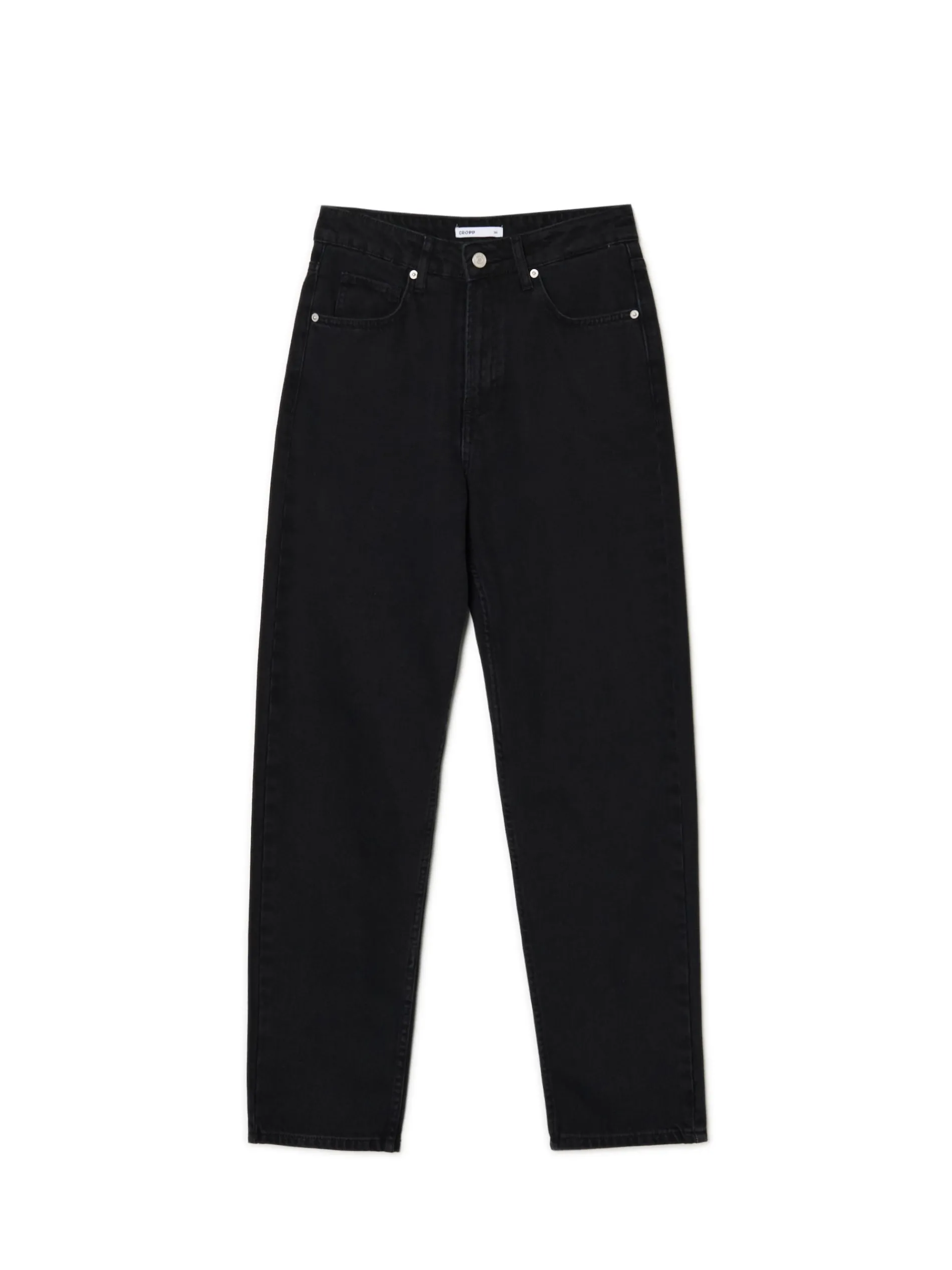 Cropp Jeansy*Czarne jeansy mom z wysokim stanem