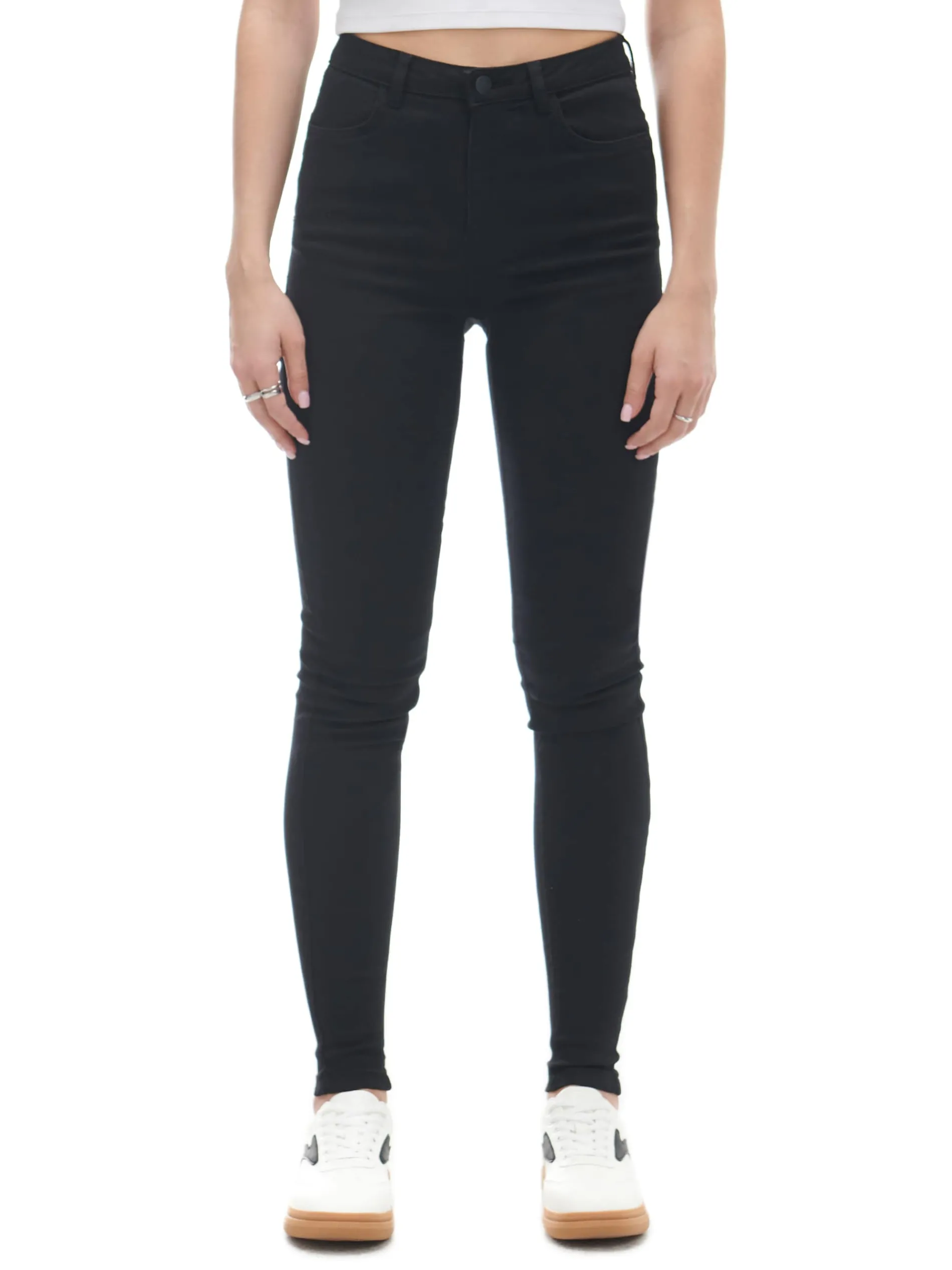 Cropp Jeansy*Czarne jeansy push up TALL