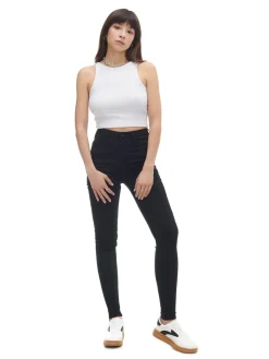 Cropp Jeansy*Czarne jeansy push up TALL