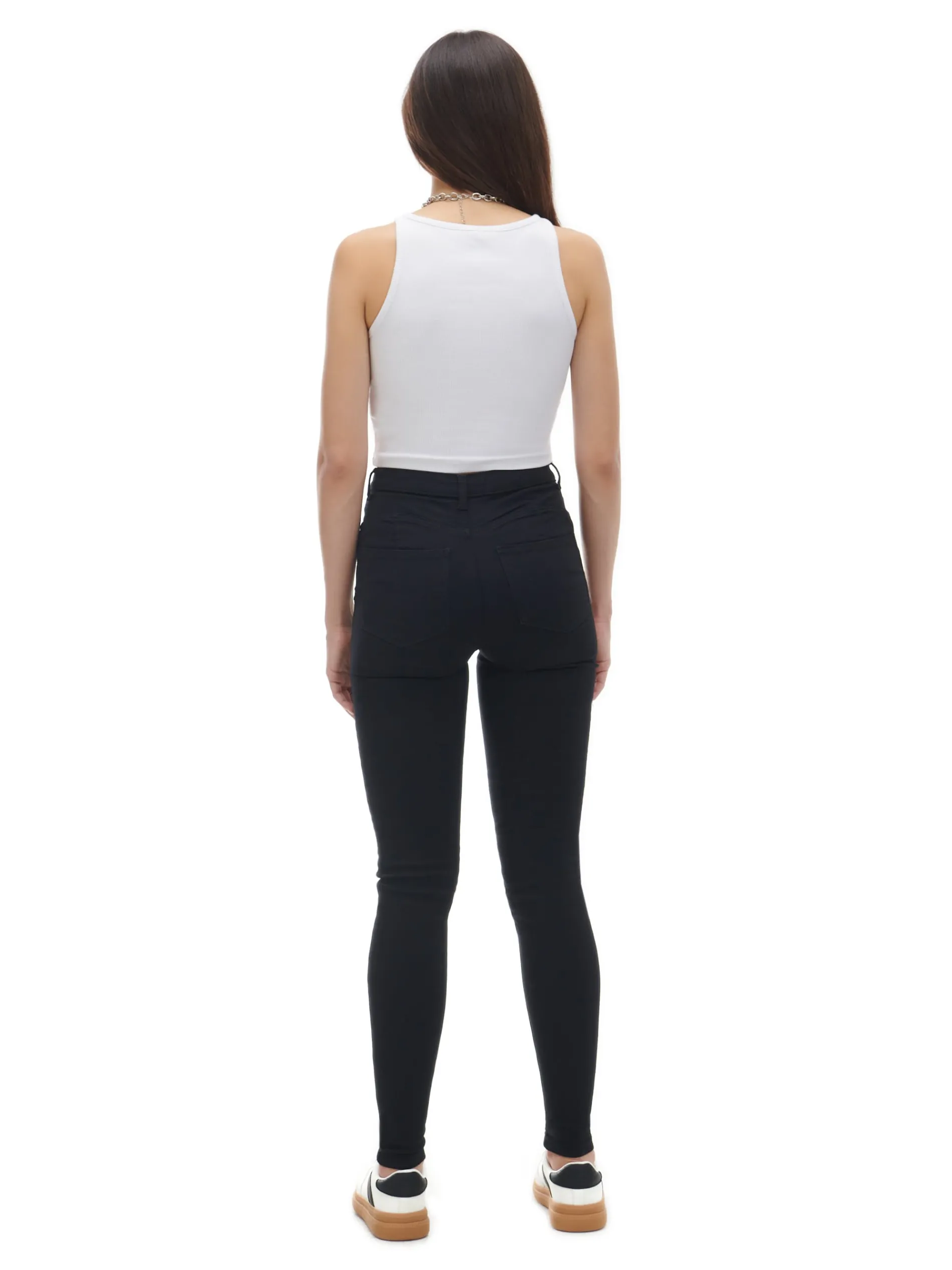 Cropp Jeansy*Czarne jeansy push up TALL