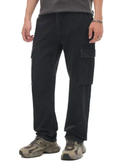 Cropp Jeansy*Czarne jeansy relaxed