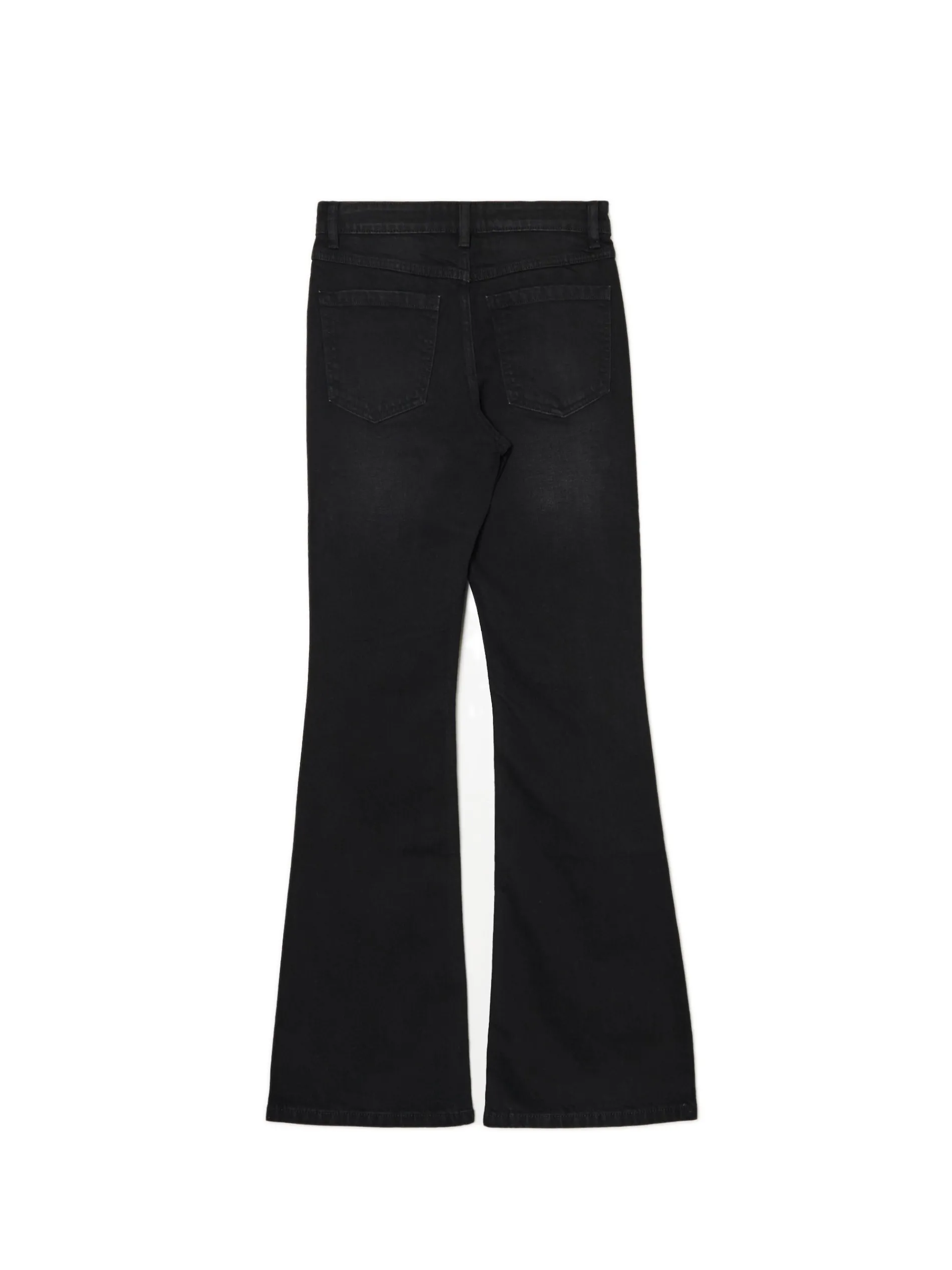 Cropp Jeansy*Czarne jeansy skinny flare