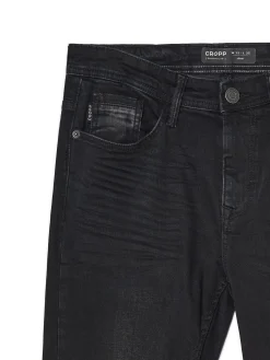 Cropp Jeansy*Czarne jeansy slim