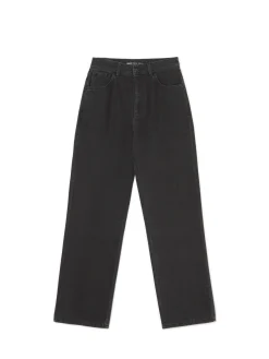 Cropp Jeansy*Czarne jeansy straight z efektem sprania