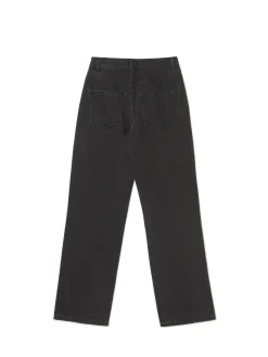 Cropp Jeansy*Czarne jeansy straight z efektem sprania