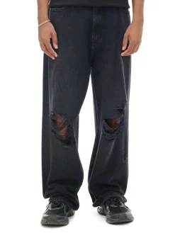 Cropp Jeansy|Baggy*Czarne jeansy super baggy