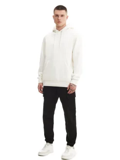 Cropp Spodnie*Czarne joggery basic z kieszeniami cargo