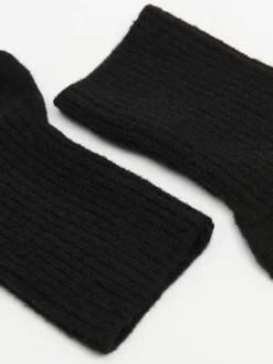 Cropp Rękawiczki*Czarne rękawiczki mitenki