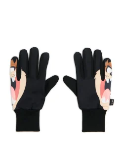 Cropp Rękawiczki*Czarne rękawiczki z Diabłem Tasmańskim