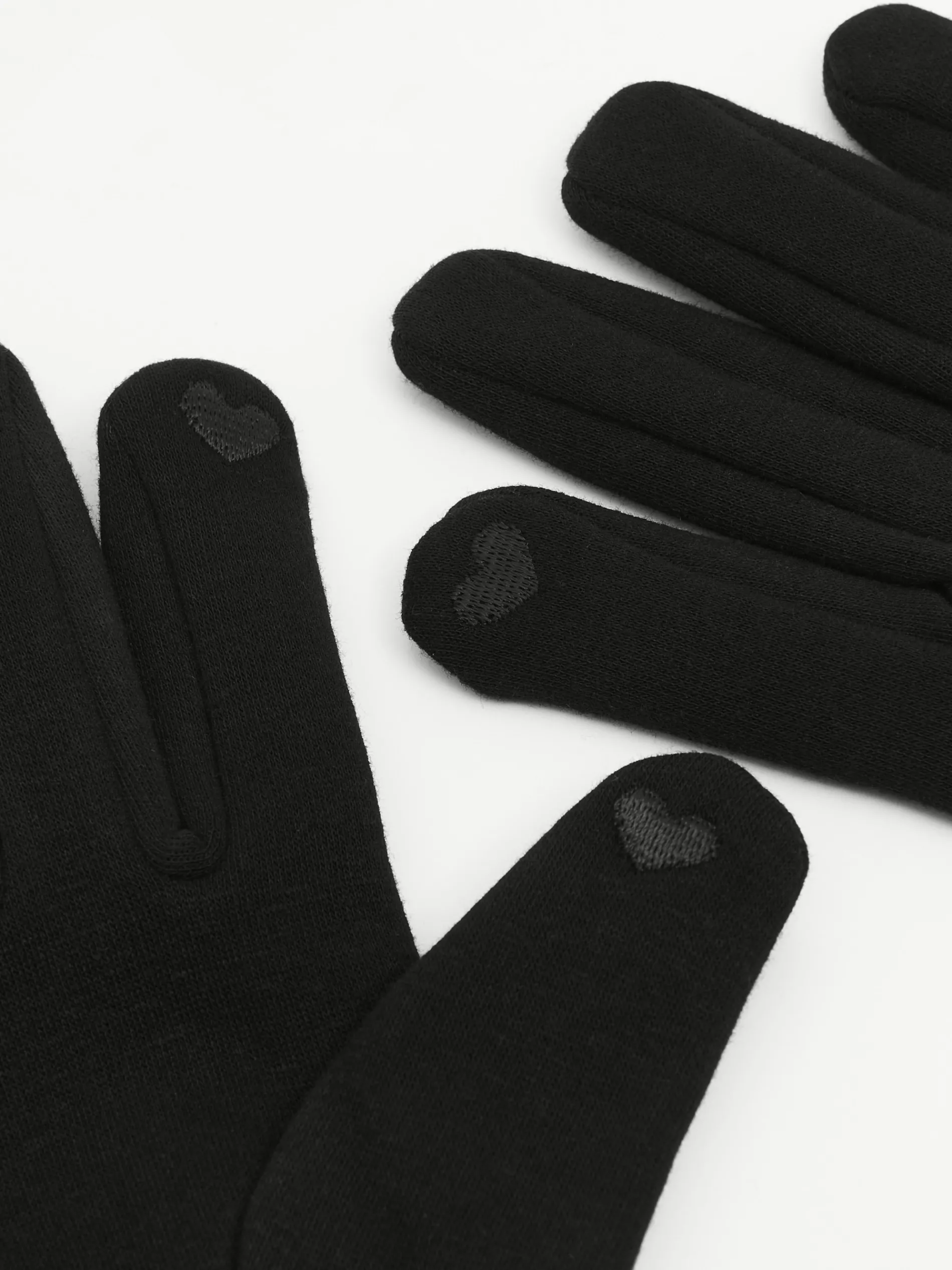 Cropp Rękawiczki*Czarne rękawiczki z haftem